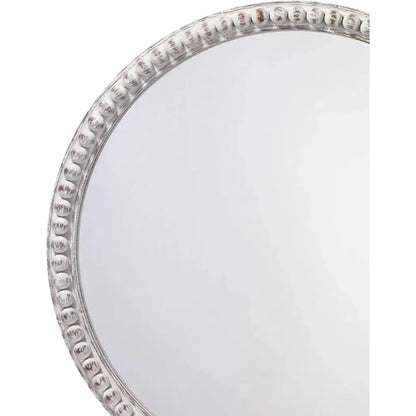 Coastal Whiteed Fir Wood Audrey Beaded Wall Mirror - LOOMLAN - Jamie Young - Wall Mirrors