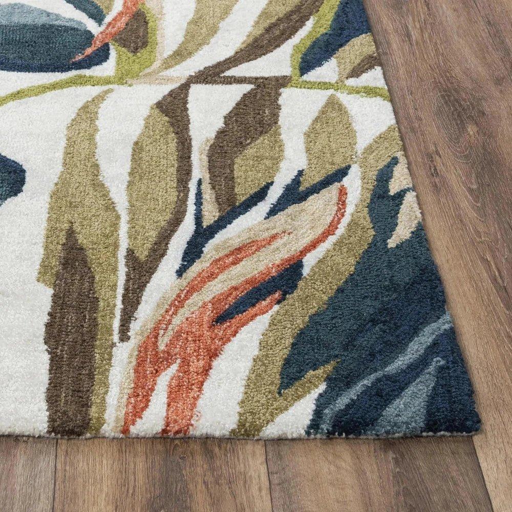 Coat Floral Beige Area Rugs For Living Room - LOOMLAN - LOOMLAN - Area Rugs