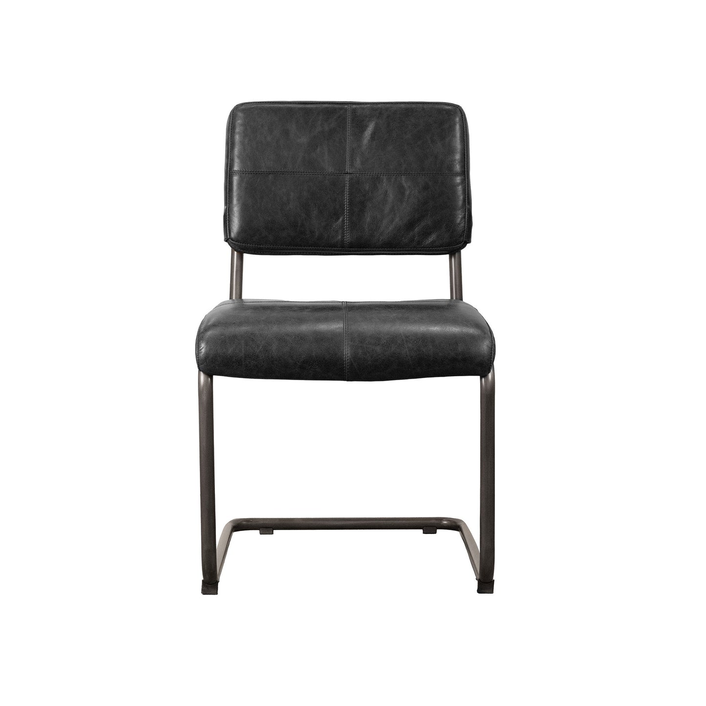 Cobain Black Leather Dining Chair 2PC
