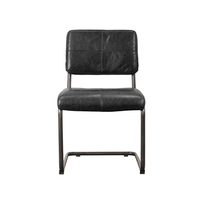 Cobain Black Leather Dining Chair 2PC