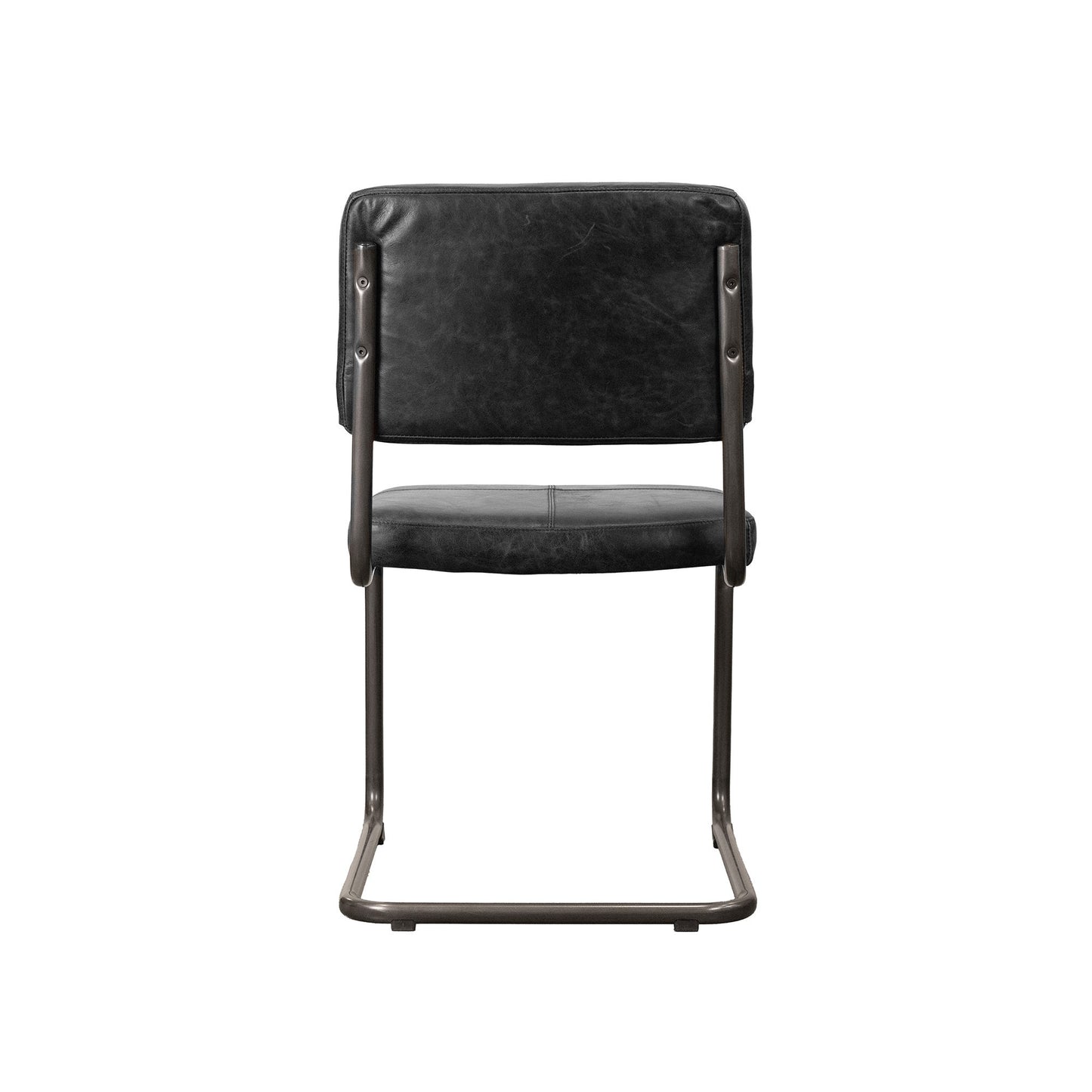 Cobain Black Leather Dining Chair 2PC
