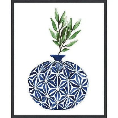 Cobalt Geometric IV d Canvas Canvas Art For Living Room - LOOMLAN - LOOMLAN - Canvas Art