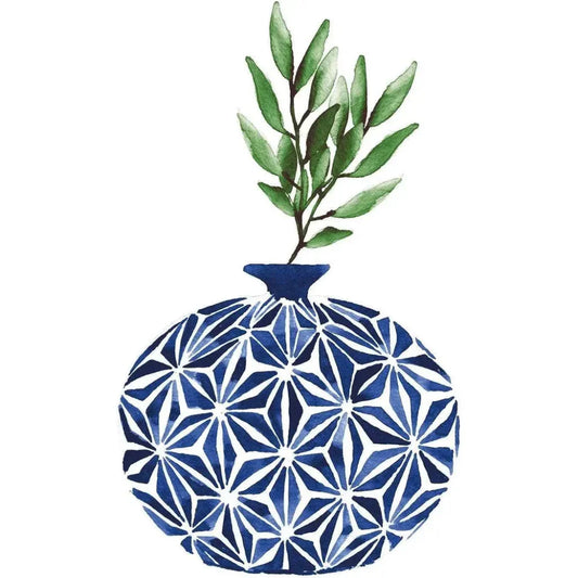 Cobalt Geometric IV d Canvas Canvas Art For Living Room - LOOMLAN - LOOMLAN - Canvas Art