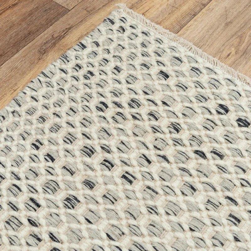 Cobe Basketweave Gray Area Rugs For Living Room - LOOMLAN - LOOMLAN - Area Rugs