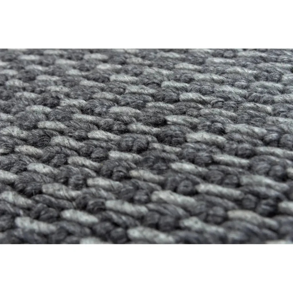 Cobi Basketweave Charcoal Area Rugs For Living Room - LOOMLAN - LOOMLAN - Area Rugs