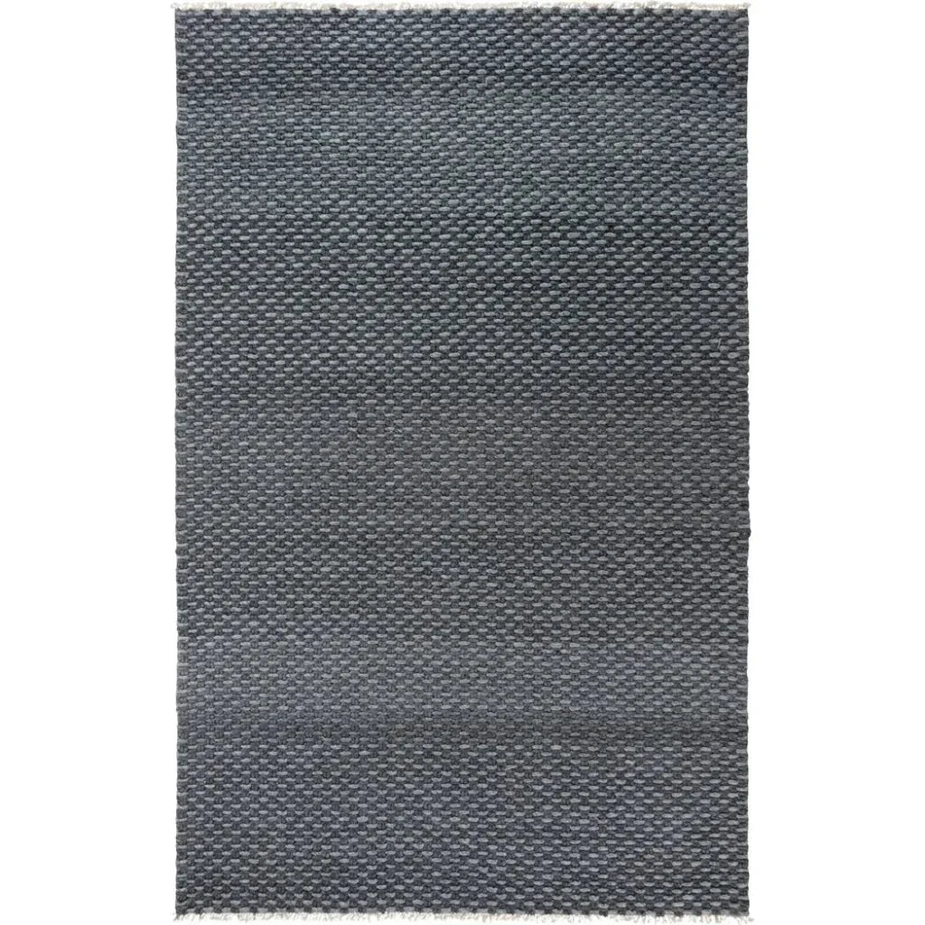 Cobi Basketweave Charcoal Area Rugs For Living Room - LOOMLAN - LOOMLAN - Area Rugs
