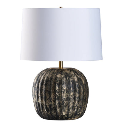 Cobie Mottled Glass Black Table Lamp