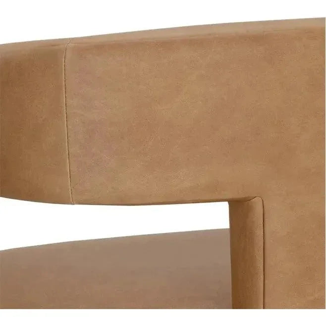 Cobourg Lounge Chair Modern Sesame Leather - LOOMLAN - SUNPAN - Accent Chairs