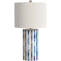 Coburn Bone and Iron Blue Table Lamp - LOOMLAN - Bassett Mirror - Table Lamps