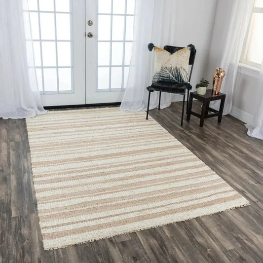 Coch Stripe Beige Area Rugs For Living Room - LOOMLAN - LOOMLAN - Area Rugs