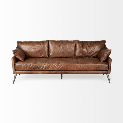 Cochrane Top Grain Leather Three Seater Sofa