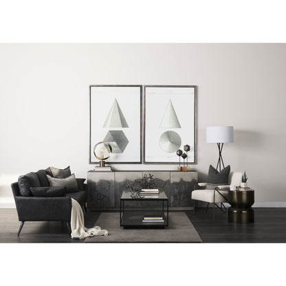 Cochrane Top Grain Leather Three Seater Sofa