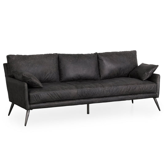 Cochrane Top Grain Leather Three Seater Sofa