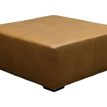 Cocktail Hour Leather Elegance Ottoman - LOOMLAN - Ottomans