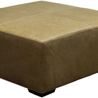Cocktail Hour Leather Elegance Ottoman - LOOMLAN - Ottomans
