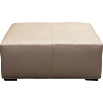 Cocktail Hour Leather Elegance Ottoman - LOOMLAN - Ottomans