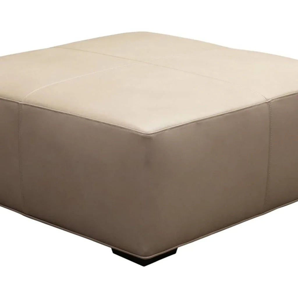 Cocktail Hour Leather Elegance Ottoman - LOOMLAN - Ottomans