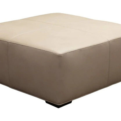 Cocktail Hour Leather Elegance Ottoman - LOOMLAN - Ottomans