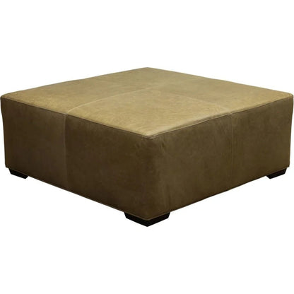 Cocktail Hour Leather Elegance Ottoman - LOOMLAN - Ottomans