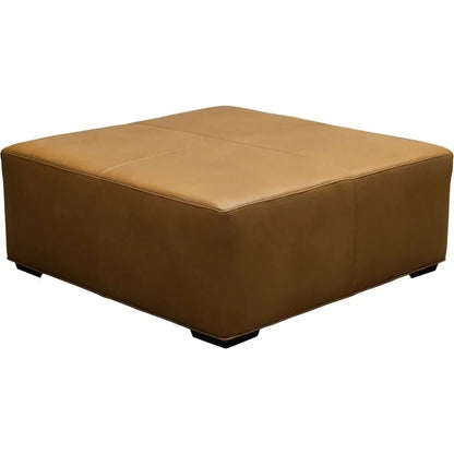 Cocktail Hour Leather Elegance Ottoman - LOOMLAN - Ottomans