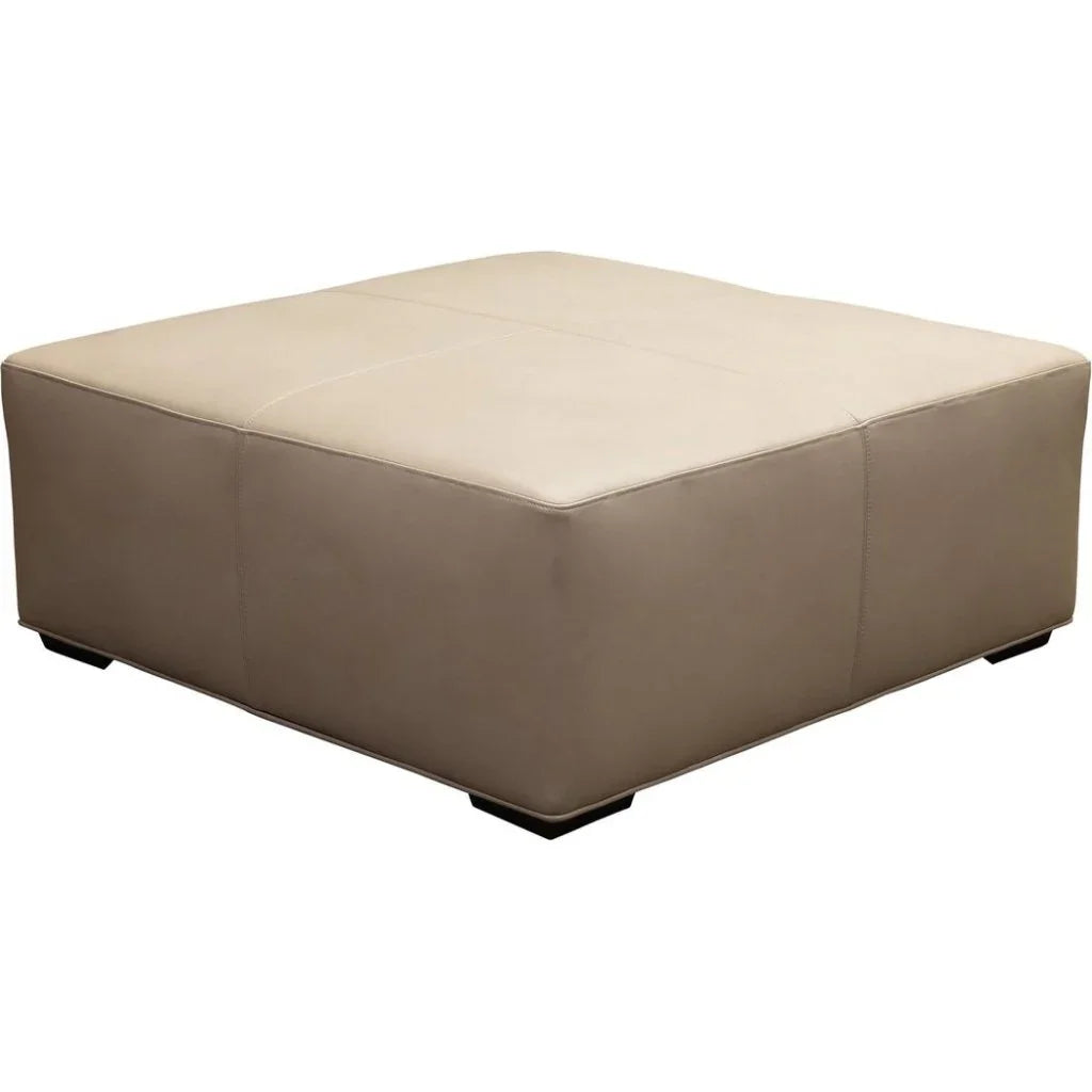 Cocktail Hour Leather Elegance Ottoman - LOOMLAN - Ottomans