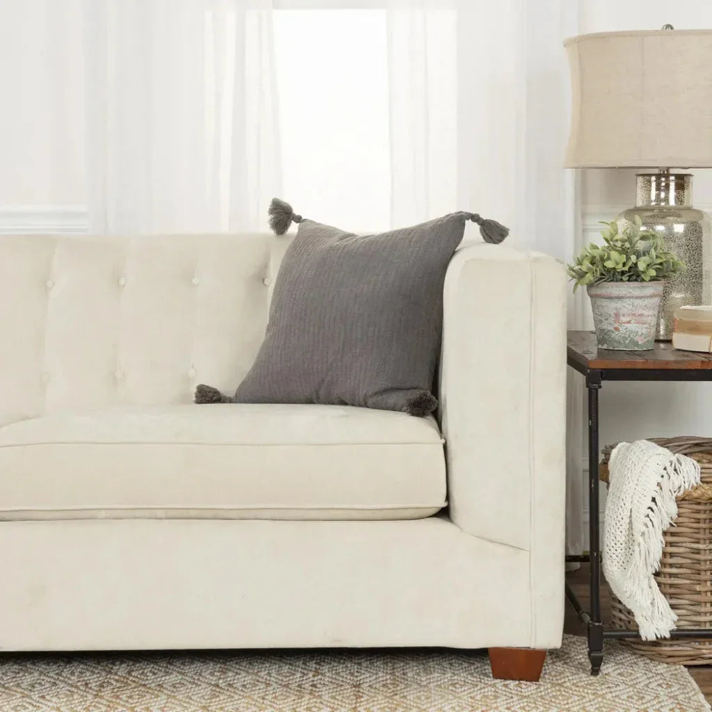 Coco Decorative Pillow For Sofa With Tassels - LOOMLAN - LOOMLAN - Throw Pillows