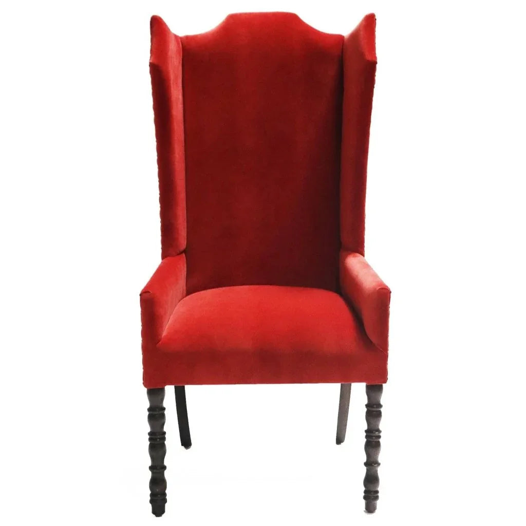 Coco High - End Red Velvet Chair - LOOMLAN - Peninsula Home - Club Chairs