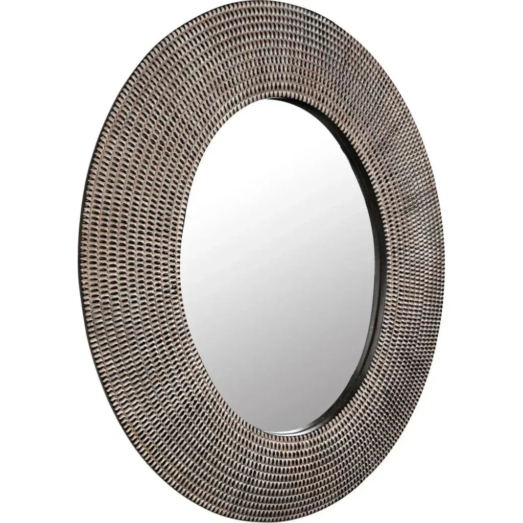 Coco Mirror Oval Wall Mirror Handcarved - LOOMLAN - Noir - Wall Mirrors