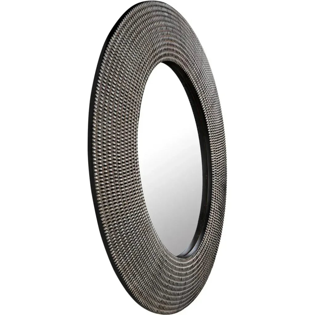 Coco Mirror Oval Wall Mirror Handcarved - LOOMLAN - Noir - Wall Mirrors