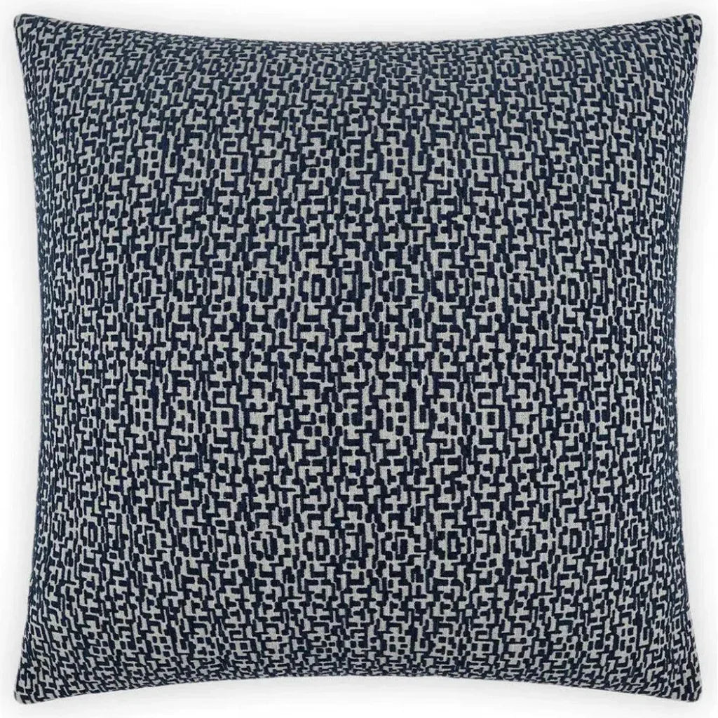 Code Navy Blue Throw Pillow With Insert - LOOMLAN - D.V. Kap - Throw Pillows