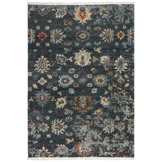 Cody Floral Charcoal Large Area Rugs For Living Room - LOOMLAN - LOOMLAN - Area Rugs