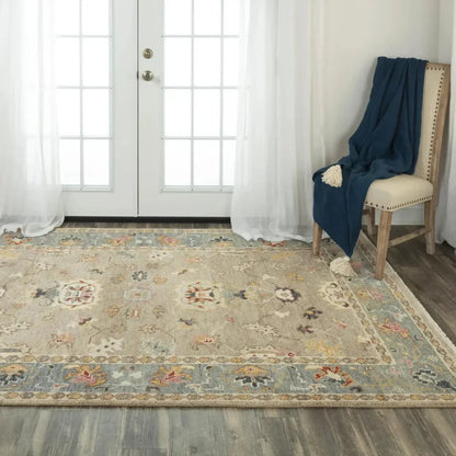Cofe Floral Beige Large Area Rugs For Living Room - LOOMLAN - LOOMLAN - Area Rugs