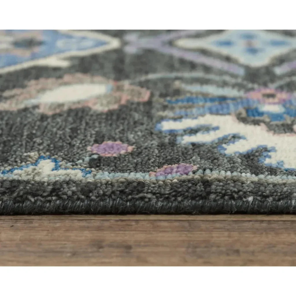 Cogo Geometric Charcoal Large Area Rugs For Living Room - LOOMLAN - LOOMLAN - Area Rugs