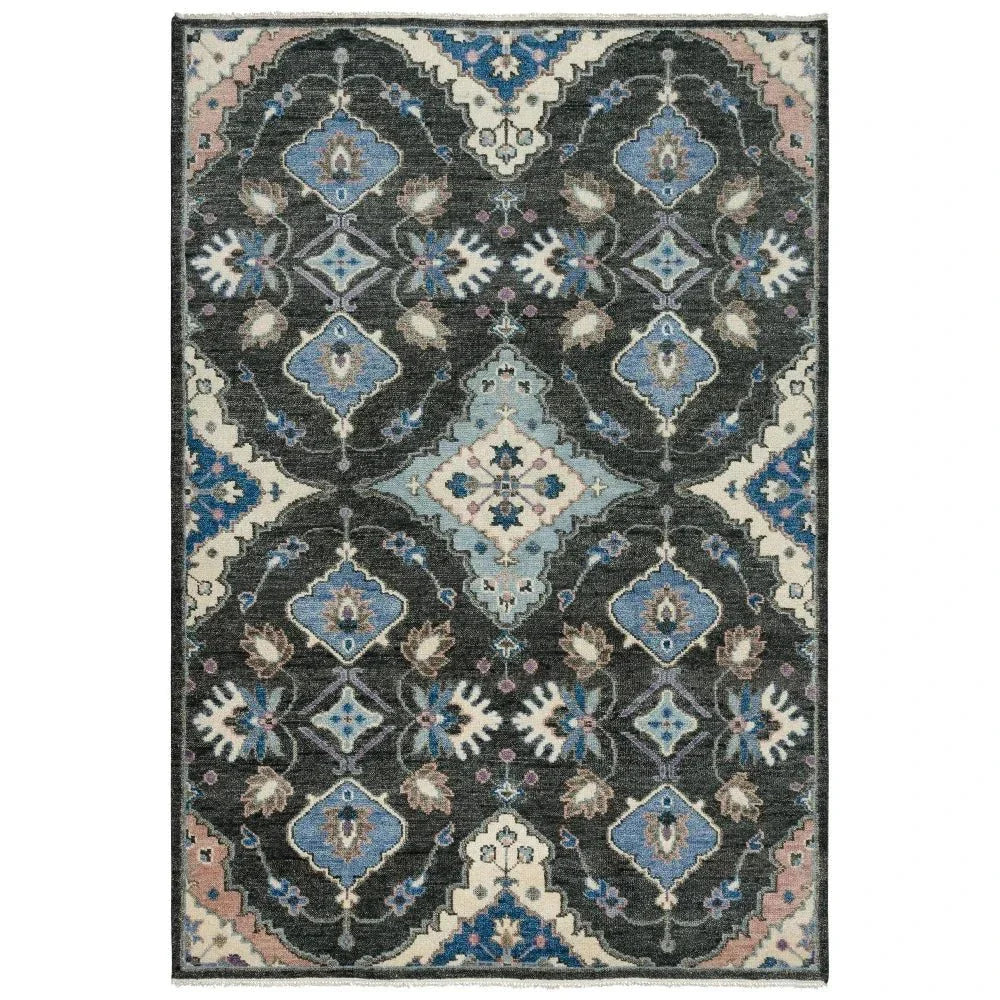 Cogo Geometric Charcoal Large Area Rugs For Living Room - LOOMLAN - LOOMLAN - Area Rugs