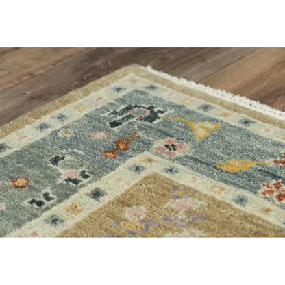 Cohu Floral Tan Large Area Rugs For Living Room - LOOMLAN - LOOMLAN - Area Rugs