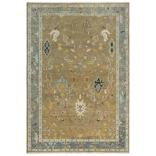 Cohu Floral Tan Large Area Rugs For Living Room - LOOMLAN - LOOMLAN - Area Rugs