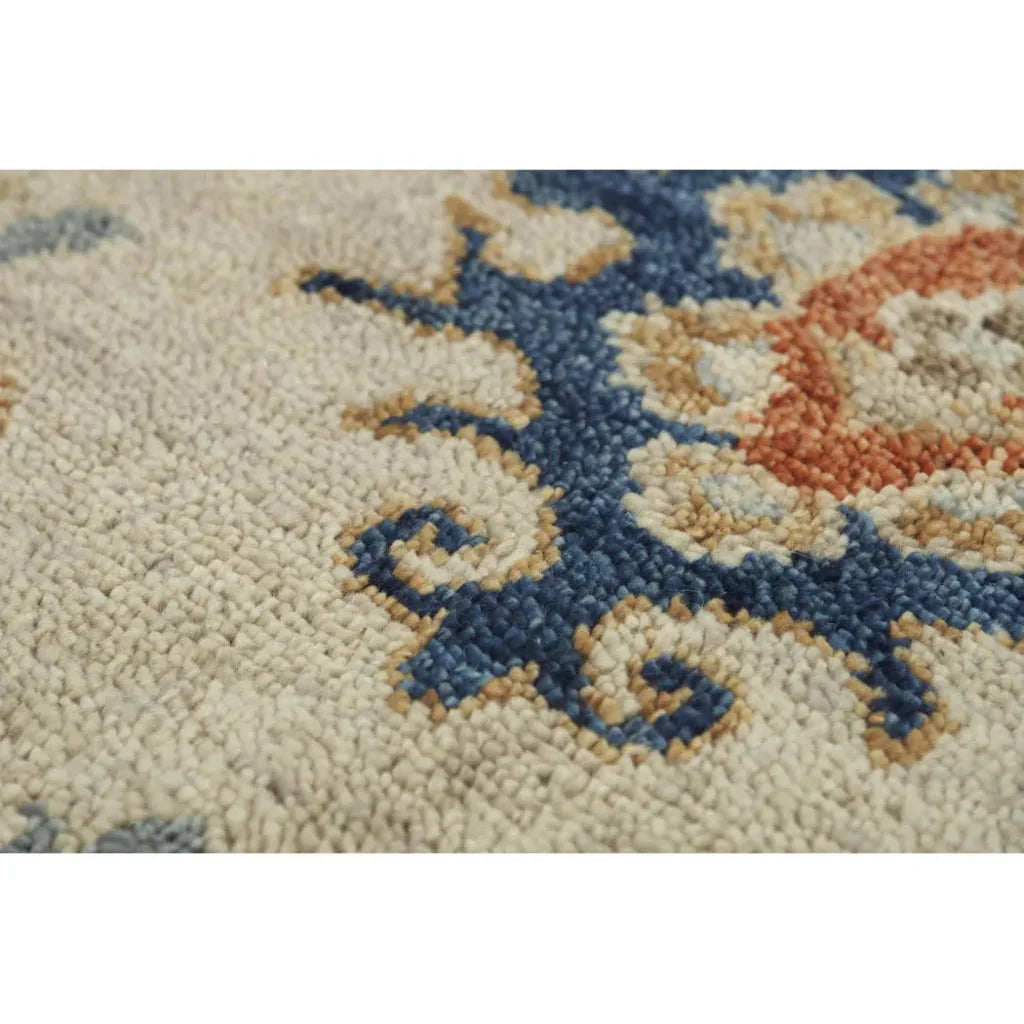 Coir Floral Beige Large Area Rugs For Living Room - LOOMLAN - LOOMLAN - Area Rugs