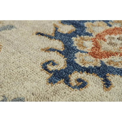 Coir Floral Beige Large Area Rugs For Living Room - LOOMLAN - LOOMLAN - Area Rugs