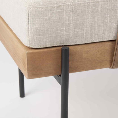 Colburne Cream Fabric Bedroom Bench