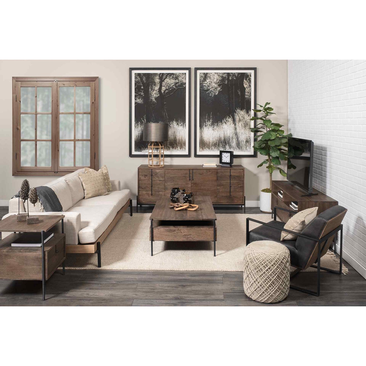 Colburne Premium Fabric Three Seater Sofa