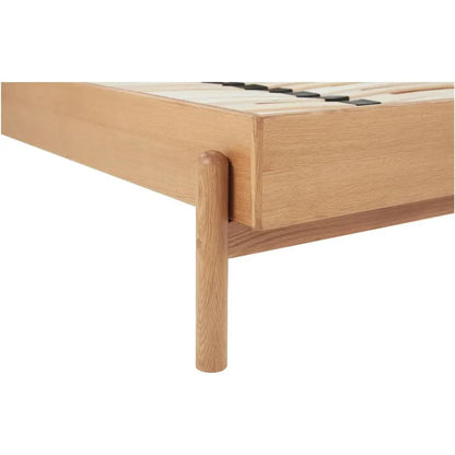 Colby Leather and Wood Camel Bed - LOOMLAN - Moe's Home - Beds