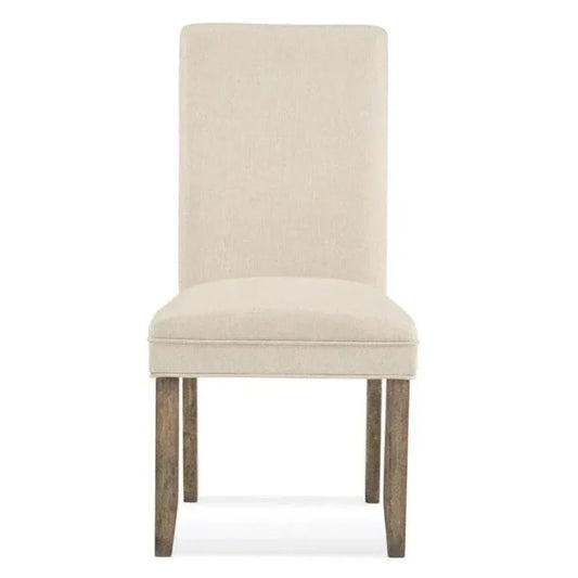Colby Rubberwood Linen White Parsons Chair (Set Of 2) - LOOMLAN - Bassett Mirror - Accent Chairs