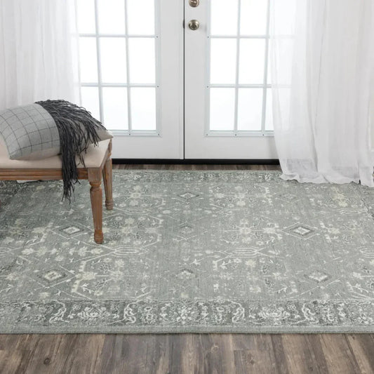 Cold Floral Gray Large Area Rugs For Living Room - LOOMLAN - LOOMLAN - Area Rugs