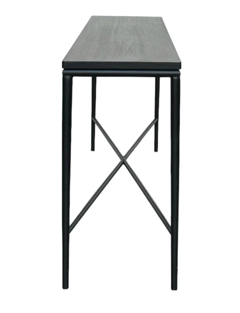 Cole Metal Framed Black Console Table - LOOMLAN - Artesia - Console Tables