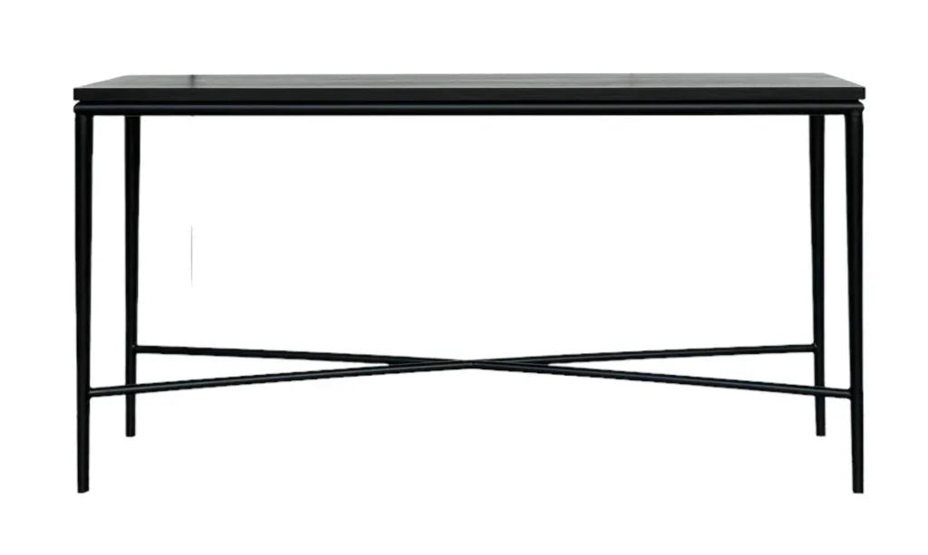 Cole Metal Framed Black Console Table - LOOMLAN - Artesia - Console Tables