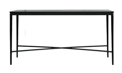 Cole Metal Framed Black Console Table - LOOMLAN - Artesia - Console Tables