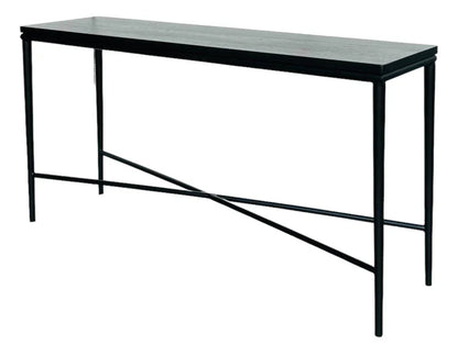 Cole Metal Framed Black Console Table - LOOMLAN - Artesia - Console Tables