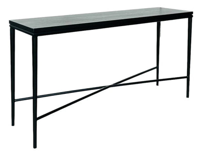 Cole Metal Framed Black Console Table - LOOMLAN - Artesia - Console Tables