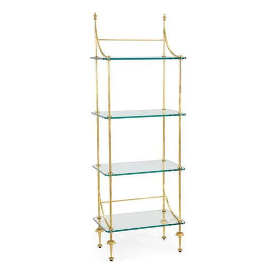 Coleman Gold Metal Frame Etagere - LOOMLAN - Chelsea House - Etageres