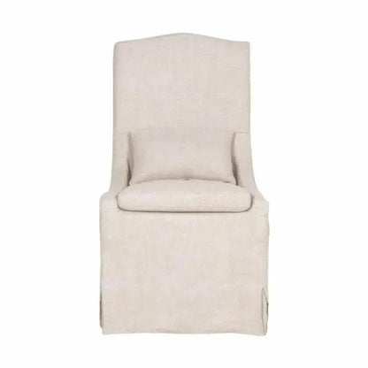 Colette Slipcover Dining Chair 2PC Bisque French Linen - LOOMLAN - Essentials For Living - Dining Chairs